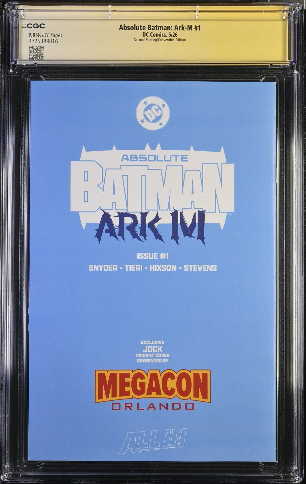 Absolute Batman: Ark-M #1 | CGC 9.8 | MegaCon 2026 | Scott Synder & Frank Tieri