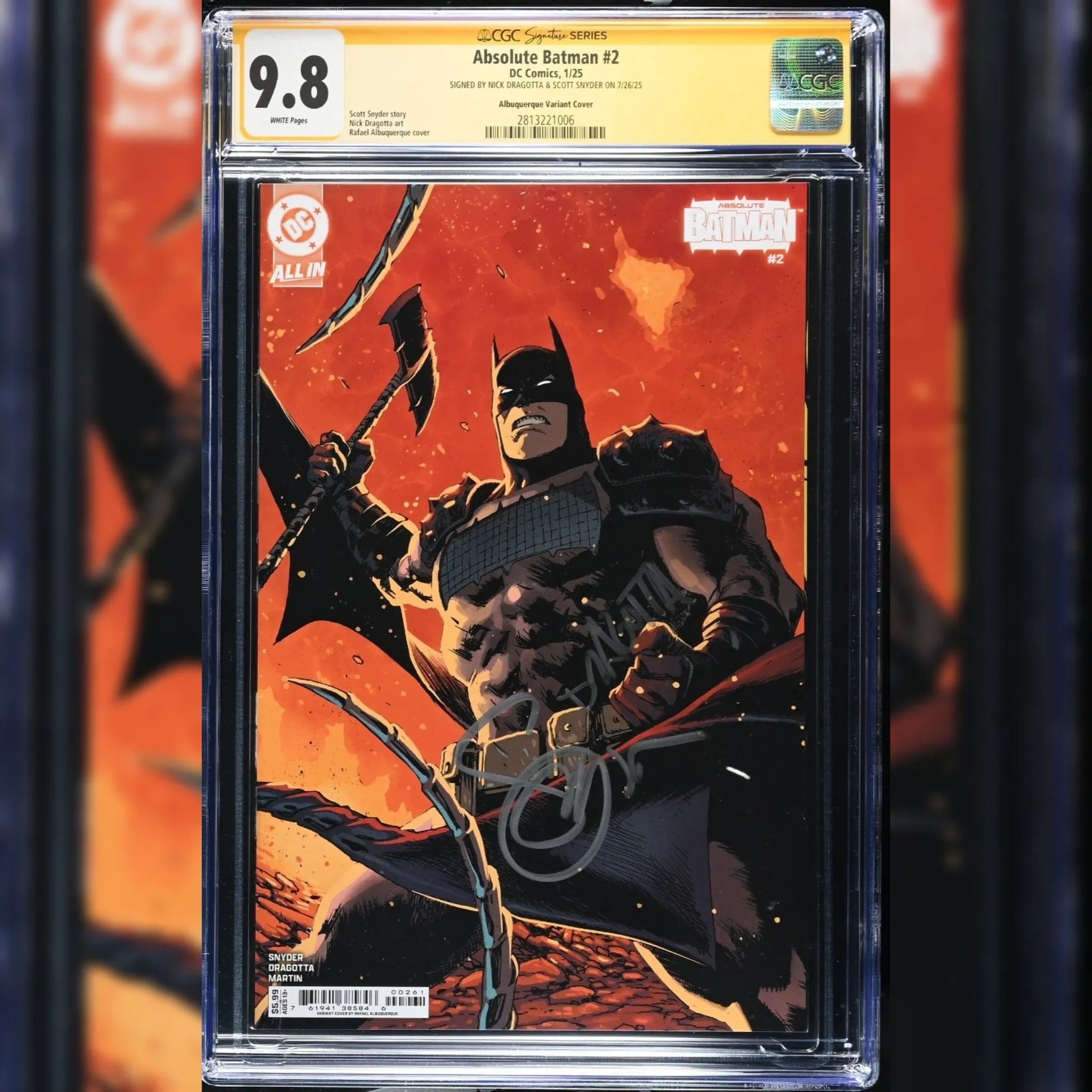 Absolute Batman #2 CGC 9.8 Signature Series – Scott Snyder & Nick Dragotta