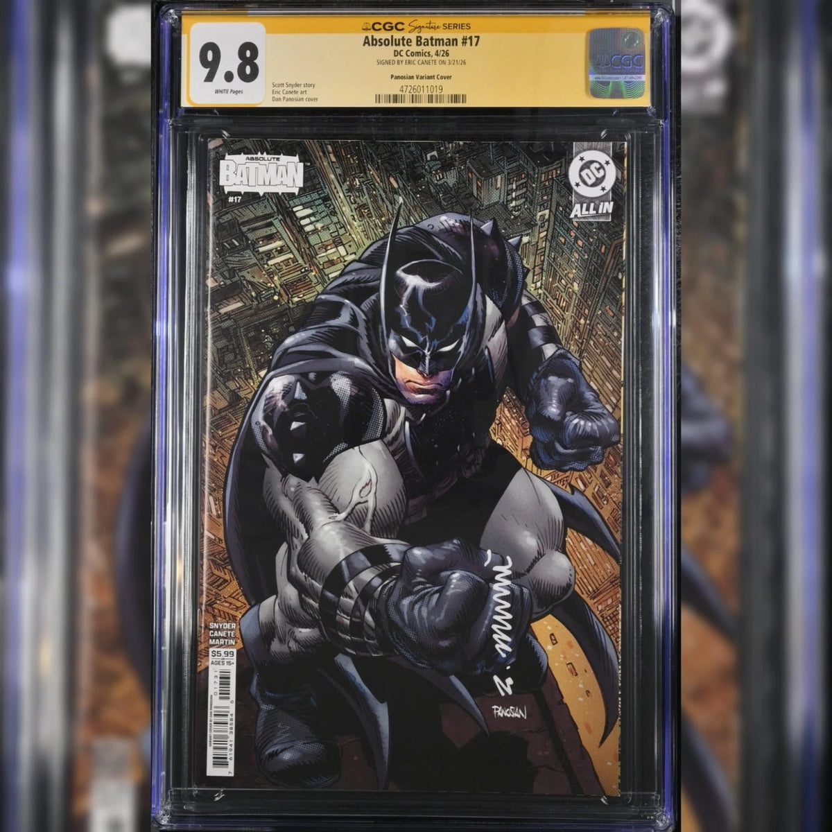 Absolute Batman #17 | CGC SS 9.8 | Signed by Eric Canete signed CGC comic